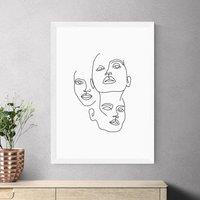 East End Prints Three Line Art Faces by Sundry Society