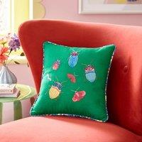 Sophie Robinson Love Bugs Embroidered Cushion