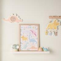 Petit Cheri Dinosaur Names Framed Print