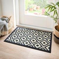 Marvel Geometric Black & White Washable Doormat