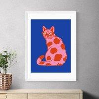 East End Prints Groovy Cat Print by Tartagain