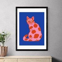 East End Prints Groovy Cat Print by Tartagain