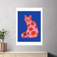 East End Prints Groovy Cat Print by Tartagain