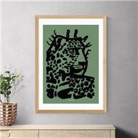 East End Prints Live Brave Green Tiger Print by Wonder and Rah