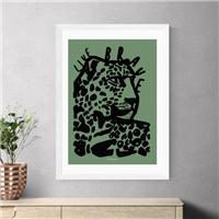 East End Prints Live Brave Green Tiger Print by Wonder and Rah
