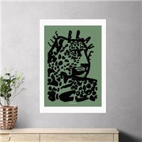 East End Prints Live Brave Green Tiger Print by Wonder and Rah