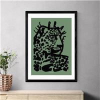 East End Prints Live Brave Green Tiger Print by Wonder and Rah
