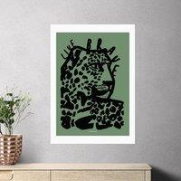 East End Prints Live Brave Green Tiger Print by Wonder and Rah