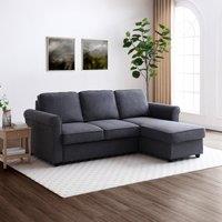 Kayden Fabric Traditional Scroll Arm Corner Sofa Bed