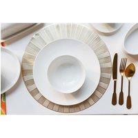 Mikasa Set of 4 White Porcelain Dinner Plates