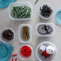 KitchenCraft Plastic Reusable Meal Prep Container Set, 50 Piece