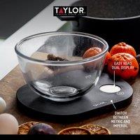 Taylor Touchless Tare Precise Black Digital Kitchen Scale