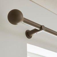 Contemporary Ball Fixed Metal Curtain Pole with Rings