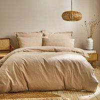 Seersucker Woven Cotton Duvet Cover & Pillowcase Set