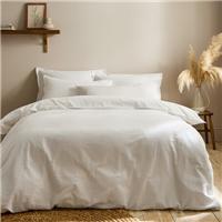 Seersucker Woven 100% Cotton Duvet Cover & Pillowcase Set