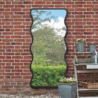 Fluctus Rectangle Wavy Indoor Outdoor Full Length Wall Mirror