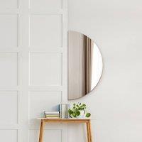 Lunae Frameless Half Circle Wall Mirror