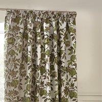 Pomegranate Green Pencil Pleat Curtains