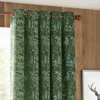 Winter Woods Emerald Eyelet Curtains