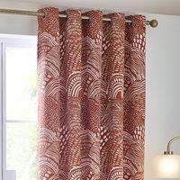 Nola Unlined Chestnut Eyelet Curtains