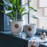 Kew Leaf Embossed Cork Plant Pot