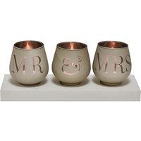 Amore Mr and Mrs Triple Tealight Holder