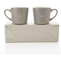 Amore Set of 2 Grey Mr & Mr Mugs