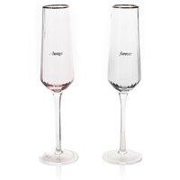 Amore Set of 2 Always & Forever Flute Glasses