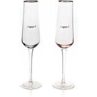 Amore Set of 2 Engaged Flute Glasses