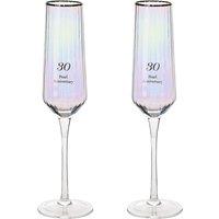 Amore Set of 2 30th Anniversary Flute Glasses