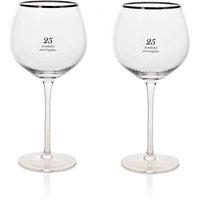 Amore Set of 2 25th Anniversary Gin Glasses