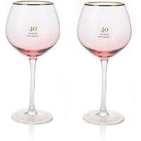 Amore Set of 2 40th Anniversary Gin Glasses