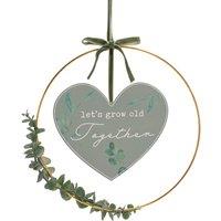Love Story Grow Old Hoop Hanging Ornament