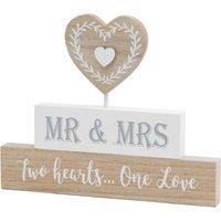 Love Story Mr and Mrs Hearts Plaque