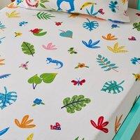 Bright Animals 100% Cotton Fitted Sheet