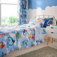 Dragons 100% Cotton Reversible Duvet Cover and Pillowcase Set