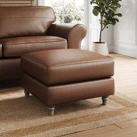 Flori Vintage Leather Footstool