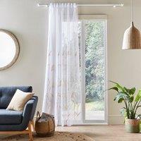 Embroidered Grasses Slot Top Single Voile Panel