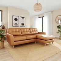 Sven Vintage Leather Large Corner Chaise Sofa