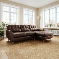 Sven Classic Leather Large Corner Chaise Sofa