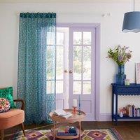 Sophie Robinson Petal Meadow Hidden Tie Top Single Curtain