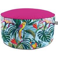 rucomfy Jungle Birds Printed Drum Indoor Outdoor Pouffe