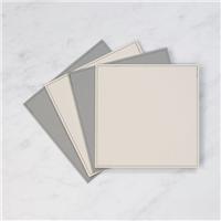 Set of 4 Reversible Cream & Grey Faux Leather Placemats