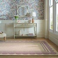 Lois Scallop Border Wool Rug