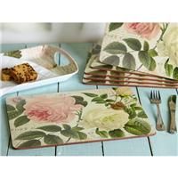 Creative Tops Set of 6 Rose Garden Green Wooden Placemats