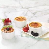 Set of 6 Crme Brulee Set with Ramekins and Baking Tray