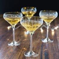 MIKASA Cheers Set of 4 Champagne Saucers