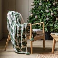 Charming Noel Knitted Tree Throw Blanket 130cm x 170cm