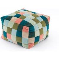 Eliza Patchwork Cube Pouffe