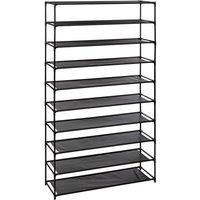 Fabric 10 Shelf Shoe Storage Organiser